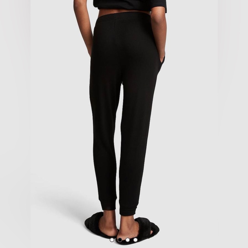🆕 PINK Victoria’s Secret Cozy Jogger Sleep Pants NWT Black Logo Women’s Size XS - Picture 3 of 14